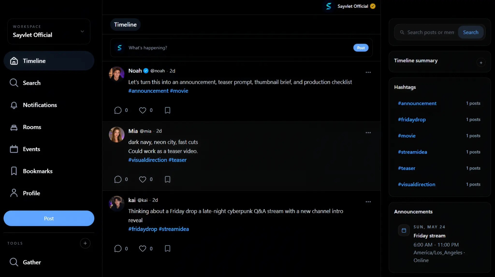 Sayvlet creator workspace hero product preview